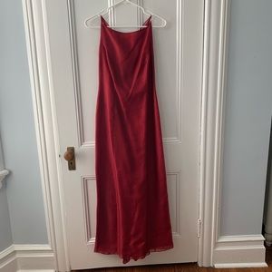 Ann Taylor Halter Maxi Dress in Red